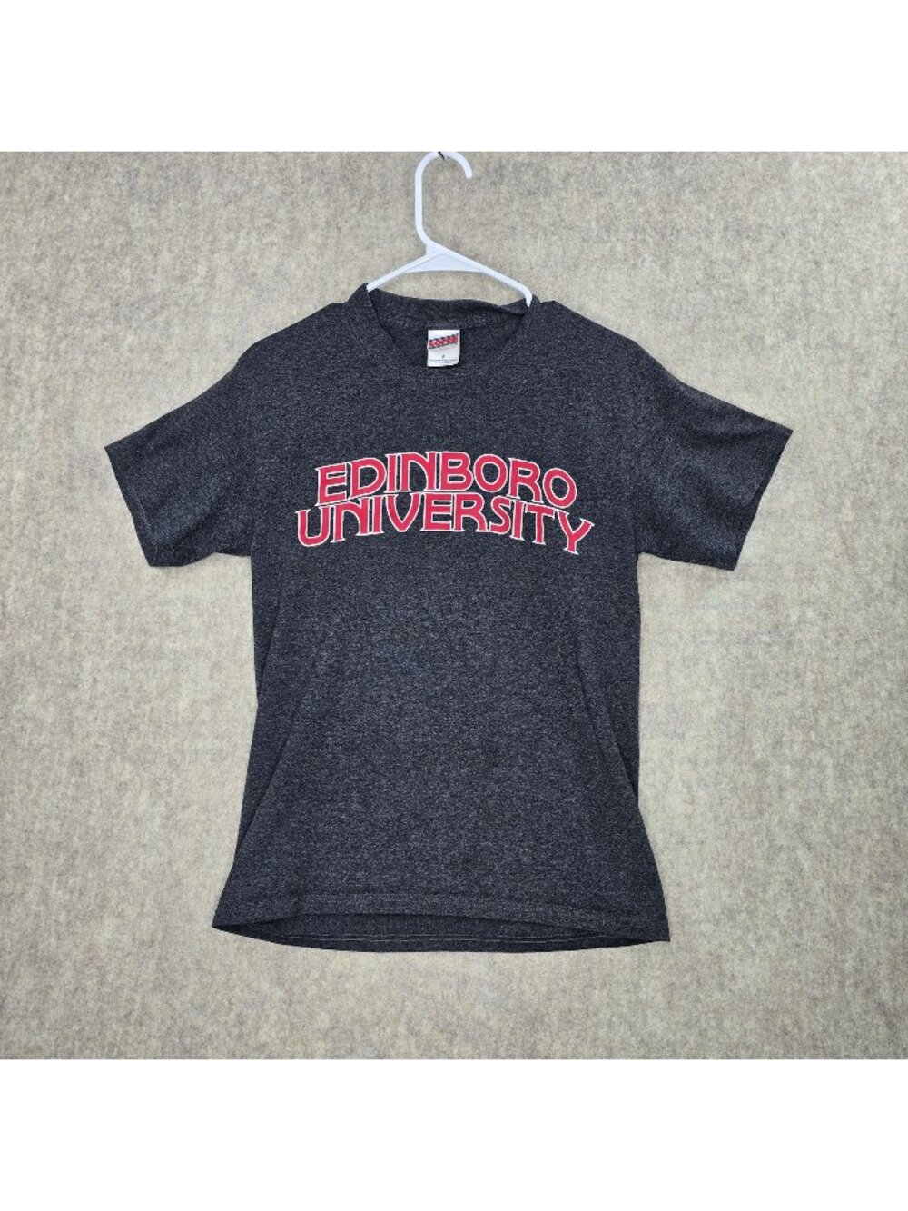 Soffe Mens Edinboro University Graphic Dark Gray T-Shirt Size S 100% Cotton